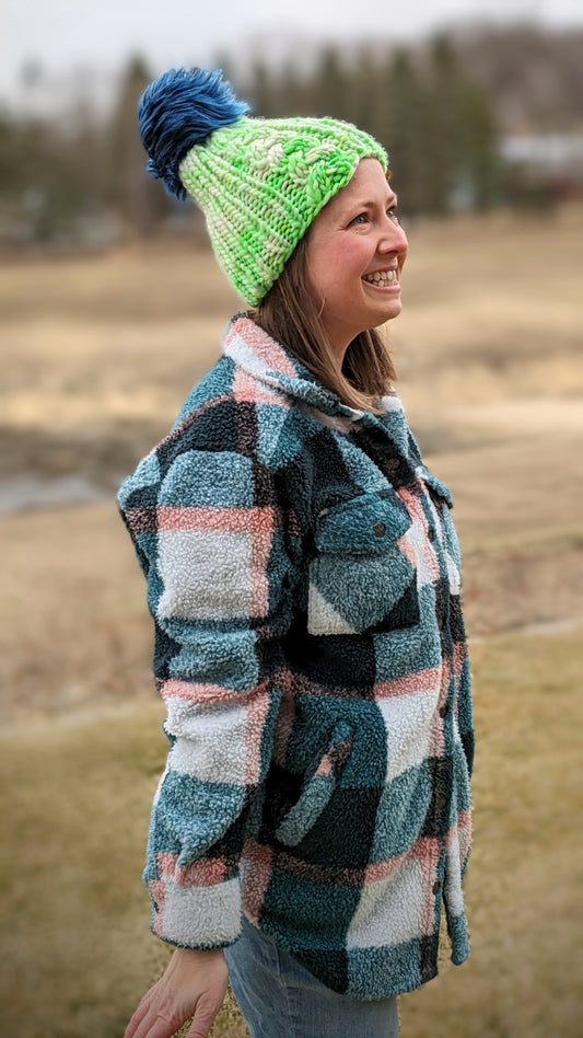 Limeade Braided Beanie