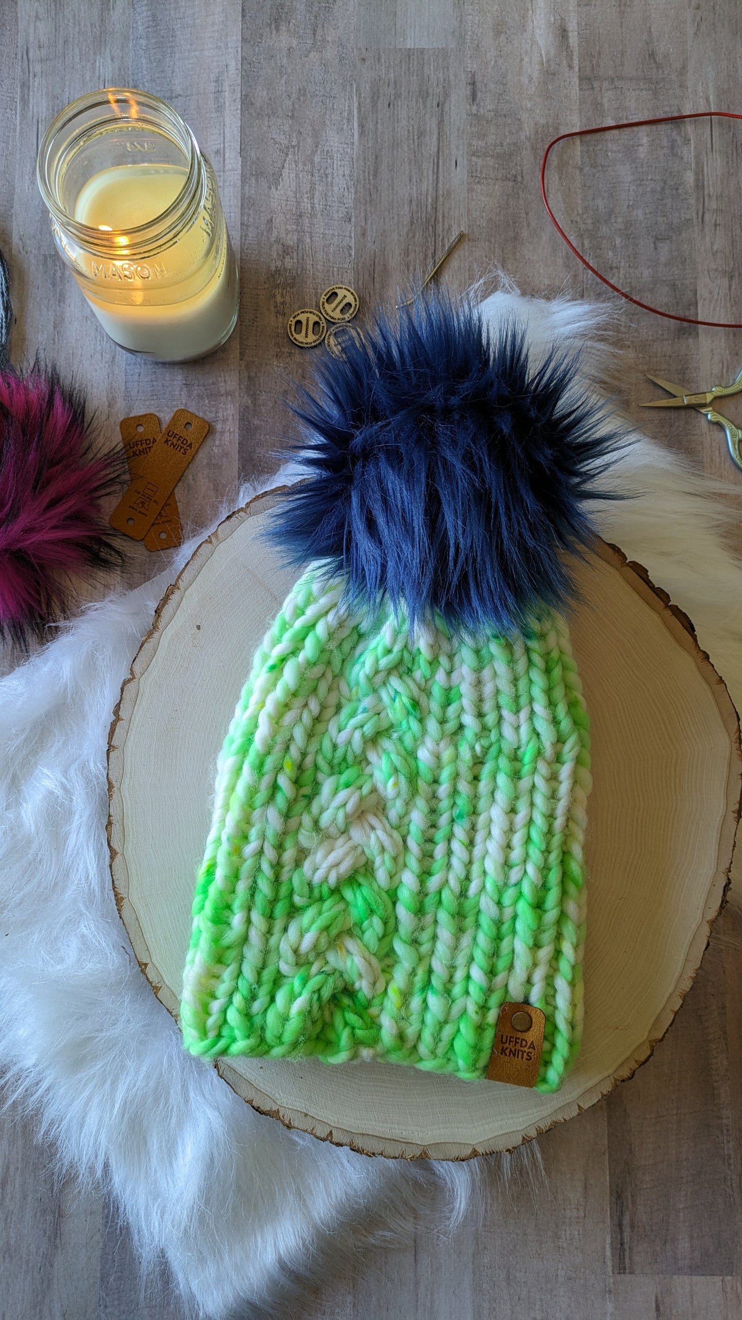 Limeade Braided Beanie