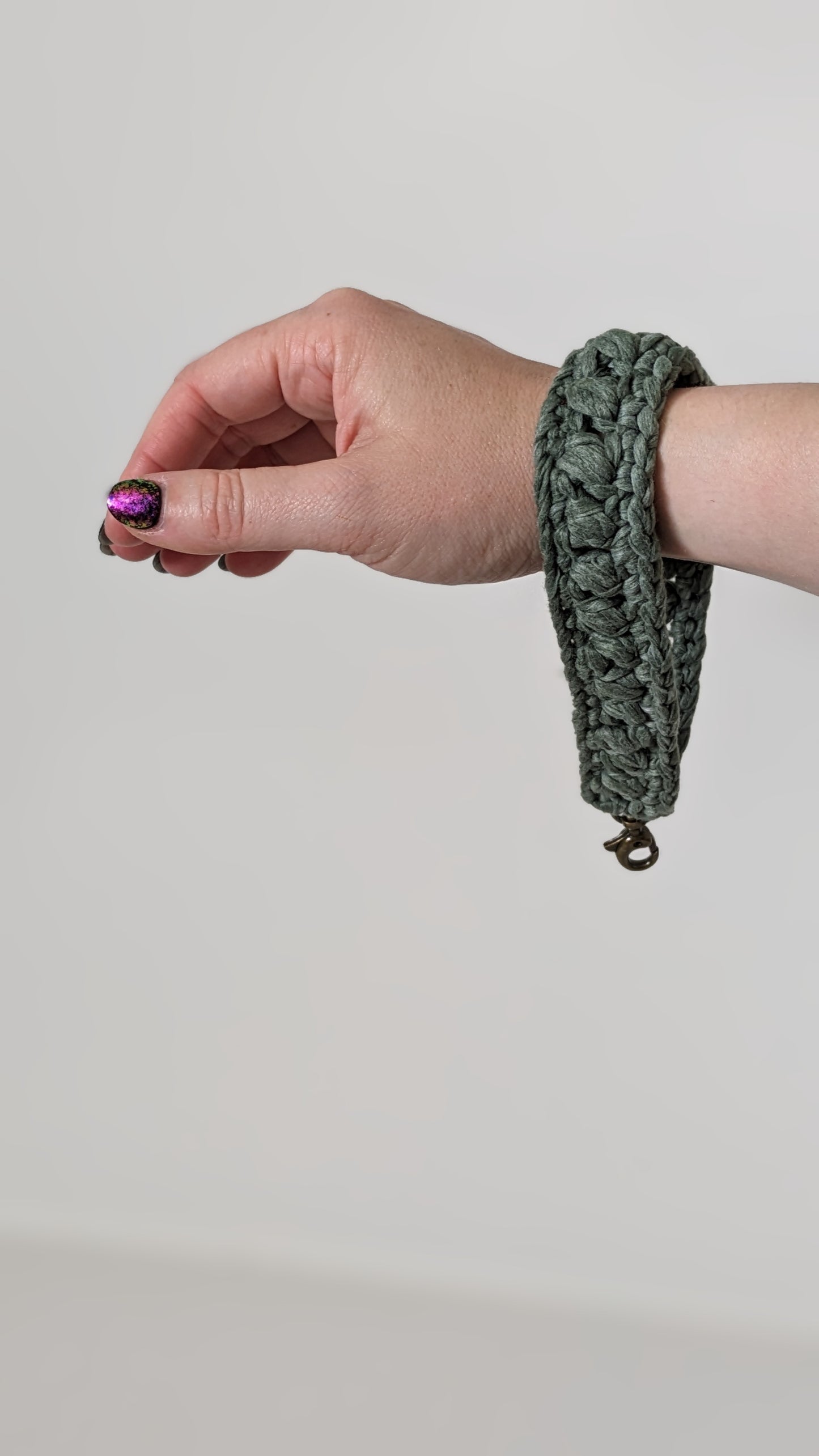 Olive Boho Wristlet